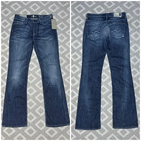 7 For All Mankind High Waist Bootcut Jeans NWT [1508] - Picture 3 of 9